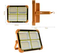 Projecteur LED Rechargeable - Ulisem - 100W - 10000LM - Panneau Solaire - IP66