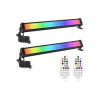Projecteur Led RGB Barre 25W CLV Spot LED Coloré avec Télécommande RF 360° Barre LED Multicolore Dimmable Éclairage RGB Minuterie Mémoire Lampe Coloré Étanche IP66 pour Bar Halloween Noël