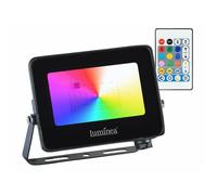 Luminea : Projecteur LED RVB CCT 15 W d'extérieur télécommandé LED-170