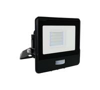 V-TAC Projecteurs LED avec capteur PIR - Noir - Samsung - IP65 - 20W - 1510 Lumens - 3000K - 5 ans