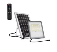 Projecteur LED Solaire 10W 100lm/W IP65 avec Télécommande 6000K Blanc froid