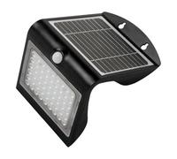 Projecteur LED solaire noir de 4 W avec détecteur de mouvement pour éclairage extérieur et sécurité nocturne.