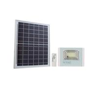 Projecteur LED Solar V-TAC 12W Blanc IP65, télécommande, minuterie VT-25W 4000K 550lm