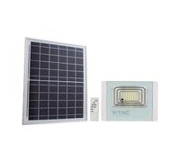 Projecteur LED Solar V-TAC 50W Blanc IP65, télécommande, minuterie VT-300W 4000K 4200lm