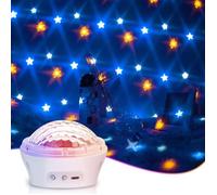 Projecteur LED Veilleuse Ciel Etoile avec Minuterie et 4 Modes de projections dynamiques - Blanc - 0.25kg