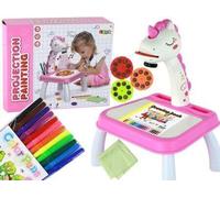 Projecteur licorne table de peinture rose
