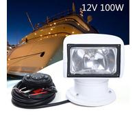 Projecteur Lumière LED - Spotlight Rotatif 360° Projecteur Lumière Halogène Télécommandé 2500LM Projecteur de Recherche pour Bateau