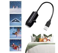 Projecteur Lumière Noël - Lampe Projection Fêtes Rotative 360°, Éclairage Laŝer Noël Extérieur Alimenté USB Étanche Avec 4 Motifs, Veilleuse Festive Pour Jardin, Cour Mur Et Décoration Fête Maison