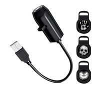 Projecteur Lumineux d'Halloween - Projecteur Decoratif Magnetique D Exterieur Avec 3 Modes Pour Halloween - Lampe LED Rotative à 360 Degrés avec Empreinte de Main Fantôme Squelette USB pour Terrasse J