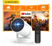 Projecteur Magcubic 8K HY300 Pro+ 12000 Lumens Android 14 avec haut-parleur 5W intégré, Wifi6, BT5.4, projecteur portable pour extérieur HY300Pro NewWhite