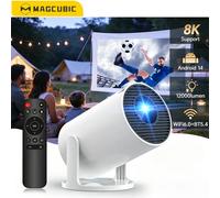 Projecteur Magcubic 8K Wifi6 Android Mini Beamer Double WIFI BT5.4 Home Cinéma Extérieur HD Portable HY300Pro-Grey