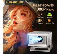 Projecteur Magcubic à mise au point automatique Android 14 4K 900 ANSI 8K Natif 1080P HY350Max avec Wifi6 BT5.4 16G Allwinner H726 Portable Externe HY350MAX Voice Control