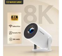 Projecteur Magcubic HY300 Pro Allwinner H726 8K Android 14 Wifi6 290ANSI BT5.4 1080P 1280*720P Cinéma Extérieur Portable HY300 Pro-Grey