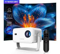 Projecteur Magcubic L018, résolution native 1080P, mise au point automatique et correction de la distorsion trapézoïdale, Android 14, BT5.4, WIFI6, 360 ° Projecteur portable pour la maison 650ANSI L01