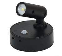 Projecteur magnétique rechargeable avec télécommande tactile et télécommande, lampe murale alimentée par USB, lampe de nuit LED à intensité variable tricolore pour couloirs et entrées, coque noire ou