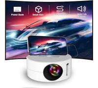 Projecteur, Mini projecteur amélioré 2023, projecteur vidéo multimédia 9500 lumens, téléphone entièrement câblé avec le même écran, mes commandes, mini projecteur, offres, projecteur portable -