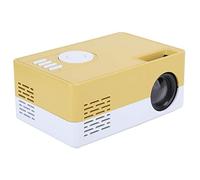 Projecteur, Mini projecteur de cinéma Maison Intelligent LED Haute définition 1080p Portable, pour Profiter de Jeux vidéo, matchs de Football de séries télévisées n'importe où(Jaune et Blanc)