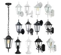 Projecteur mural extérieur à LED base de lanterne de jardin lampe sur pied lampe suspendue de patio filament dimmable schwarz - Laterne H 40 cm