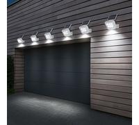 Lampes solaires d'extérieur avec détecteur de mouvement LED Applique solaire d'extérieur Spot avec détecteur de mouvement extérieur, blanc, LED 0,3W 150Lm blanc froid, LxlxH 12,8x10x11 cm, 6 pièces