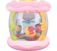 Projecteur musical rotatif Jouet lumineux Tambour à main Puzzle multifonctionnel Éducation précoce pour nourrissons et jeunes enfantsrose