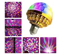 Projecteur Noel Exterieur Lumière rotative de scène Disco RGB, boule de cristal magique, lampe LED KTV Bar, projecteur de mariage, ampoule de fête de noël, lumières de vacances Effets Magiques De Chut