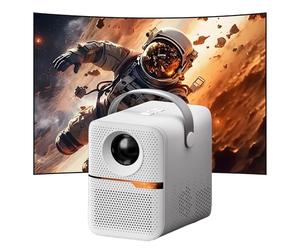 Projecteur P10 Portable avec Android 10,Mini Projecteur WiFi & Bluetooth, 400 Lumens LED,Résolution Native 720p Support 1080p, pour Chambre, Camping,Cinéma Extérieur(Blanc)