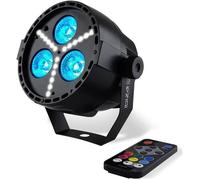 Projecteur PAR à LEDs - IBIZA LIGHT - PAR-MINI-STR - RGBW 4-en-1 - Stroboscope LED SMD - 25° 15W