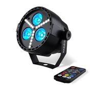 Projecteur PAR à LEDs RGBW 4-en-1 + Stroboscope à LED SMD - Ibiza Light PAR-MINI-STR PAR-MINI-STR