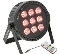 Projecteur PAR Extra-plat IBIZA LIGHT THINPAR-9X6W-RGBW avec 9 LED RGBW de 6W, 4 ou 8 canaux DMX G