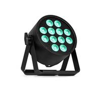 Projecteur PAR LED BAC332 - 12 x 10 W RGBALC - DMX, Mode Auto & Son, Aluminium, Télécommande IR, Ecran OLED