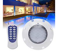 Projecteur Piscine LED 45W AC 12V, Lampe Piscine RGB LED Submersible Lumière IP68, Angle de Faisceau 120 °, avec Télécommande 7 couleurs réglables 11 modes d'éclairage