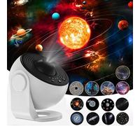 Projecteur planétarium 13 en 1 - 4K HD - Projecteur ciel étoilé réaliste - Projecteur Galaxy rotatif avec minuterie et zoom - Projecteur de galaxie lune, nébuleuse - Pour enfants et adultes, plafond,