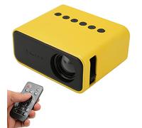 Projecteur Portable, 1920x1080 Mini Projecteur 1080P HD Jaune 100-240V pour Voyage pour Enfants (Prise UE)