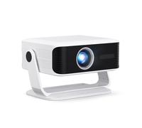 Projecteur Portable 450 ANSI, Mini-projecteur, Prise en Charge 4K avec Rotation à 270°, Mise au Point Automatique et Correction Automatique 4D, Applications intégrées, Silencieux (<28 DB), Compatible