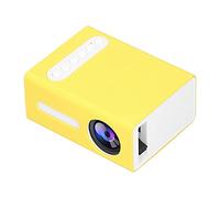 Projecteur Portable à LED, Chemin Lumineux Nouvellement Optimisé + LED Haute Efficacité, Principe D'imagerie à Réflexion Diffuse, Prise en Charge de la Carte SD / Disque U (Jaune UE)