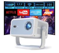 Projecteur Portable avec WiFi et Bluetooth, LYNCAST Rotatif à 360 °, proyecteur extérieur natif 1080p avec Mise au Point Automatique intégrée et Obstacle et Haut-Parleur 30 W pour Usage Domestique