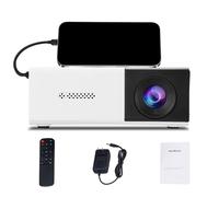 Projecteur portable intelligent - Système home cinéma avec support rotatif à 180, Bluetooth et HDMI (Projecteur compact pour le camping/les jeux)