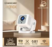 Projecteur portable Magcubic Hy310X 4K 420 Ansi Wifi 6 avec autofocus, Android 11, compatible Full HD 1080P, pour cinéma à domicile et en extérieur HY310X