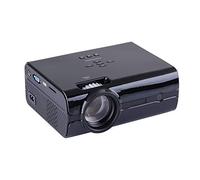 Projecteur Portable Mini 1500 lux LCD LCD Home Cinéma Projecteur 2000 Heures LED Life Max 130" Display 1080P HDMI/VGA/AV/USB/SD pour Home Entertainment (Black)