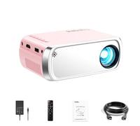Projecteur Portable, projecteur d'extérieur, Mini projecteur vidéo LED esthétique pour Films Portables en Plein air Compatible avec HDMI, USB, Ordinateur Portable, clé TV, iOS et téléphone Android