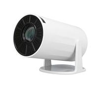 Projecteur Portable Rond à Correction Automatique, 5.0, Mini Projecteur Rotatif pour la Maison (Prise UE 100-240 V)