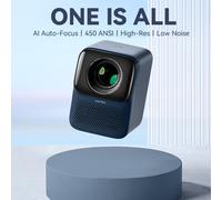 Projecteur portable Wanbo T2 MAX 1080P, 16 Go, écran 140 pouces, Bleu