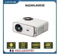 Projecteur Portable - Wimius - P63 - 1080P - 23000 Lumens - Android 9.0 - WiFi 6
