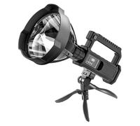 Projecteur portatif, projecteur rechargeable 4 modes LED super lumineuses portable avec trépied lampe de recherche étanche longue portée pour la pêche, le bateau et le camping