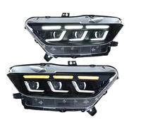 Projecteur Principal auto Pour Ford Pour Mustang 2015-2022 Phares LED Feux Avant Projecteur Phare DRL Clignotant Ange Yeux Feux Phares(2015-2017)