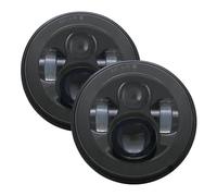 Projecteur Principal Phare Rond De Voiture 7 ", 2 Pièces, Kit De Phares LED pour Land pour Rover pour Defender 90 110 Faisceau Haut Et Bas Accessoire Tout-Terrain 4x4 Feux Avants Auto(Noir 2 pièces)