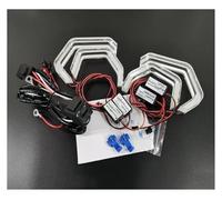 Projecteur Principal Pour BMW F10 F11 F18 520i 523i 525d 528i 530d 530i 535d 535i M5 - Anneaux LED 3D Hexagonaux Ultra-lumineux (feux De Jour)(White in relay wire)