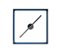 Projecteur publicitaire 3D, Ventilateur LED WiFi, Lecteur de Lampe holographique, Affichage publicitaire à Distance T45, boîtier en Alliage d'aluminium Tout-en-Un Pas de Retard(Blue)