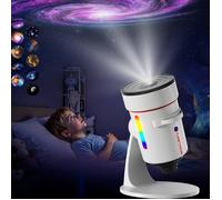 Projecteur rétractable avec mise au point HD et fonction de bruit blanc pour favoriser le sommeil, haut-parleur à bruit