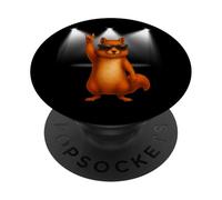 Projecteur rétro écureuil Rocher drôle écureuil Rock PopSockets PopGrip Adhésif